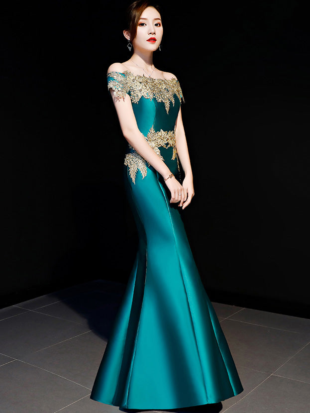 Off Shoulder Mermaid Fishtail Formal Evening Dress