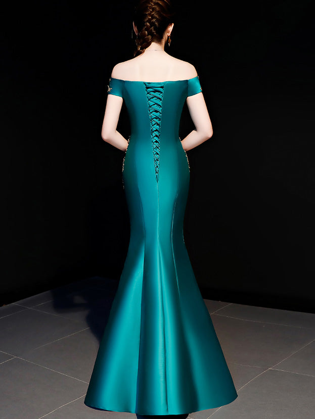 Off Shoulder Mermaid Fishtail Formal Evening Dress
