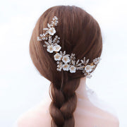 Crystal Petals Bride Wedding Hair Vine Comb