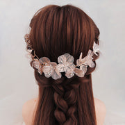 Gold Alloy Pearls Bridal Wedding Hair Vine Clip
