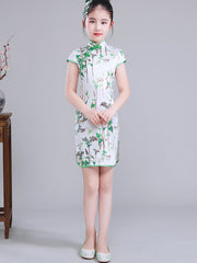 Printed Kids Girl's Cheongsam / Qipao Dress