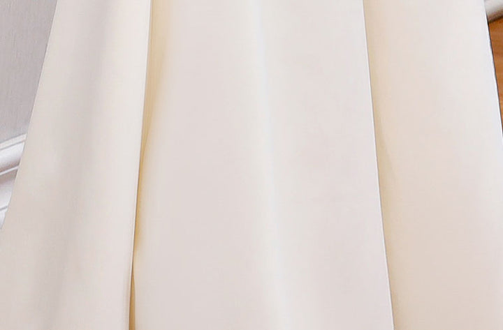 White Beads Embroidered Fishtail Qipao / Cheongsam Wedding Dress