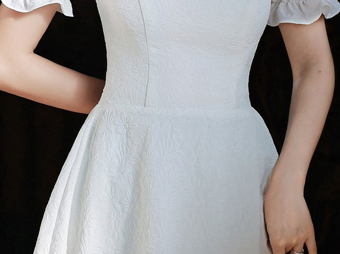 White Red Cold Shoulder Halter Collar Wedding Qi Pao Cheongsam Dress