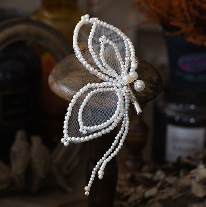2 Pieces Pearl Butterfly Clips Hair Pins