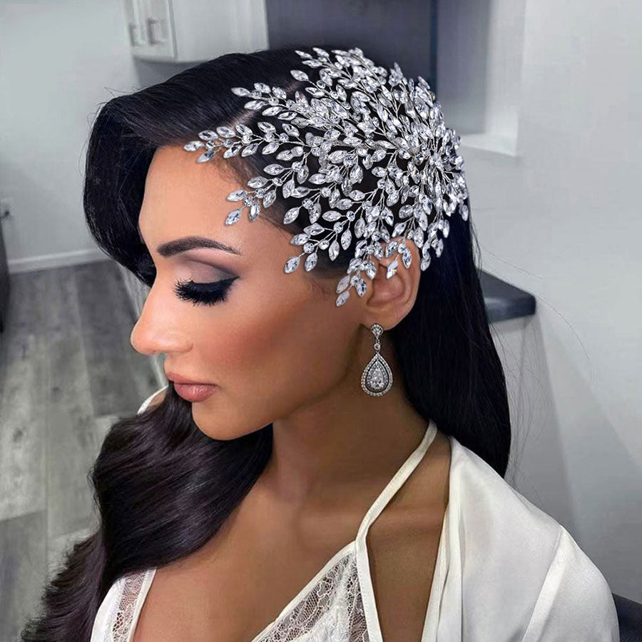 Rhinestone Wedding Bridesmaids Bride Hair Vine Clip Headpieces