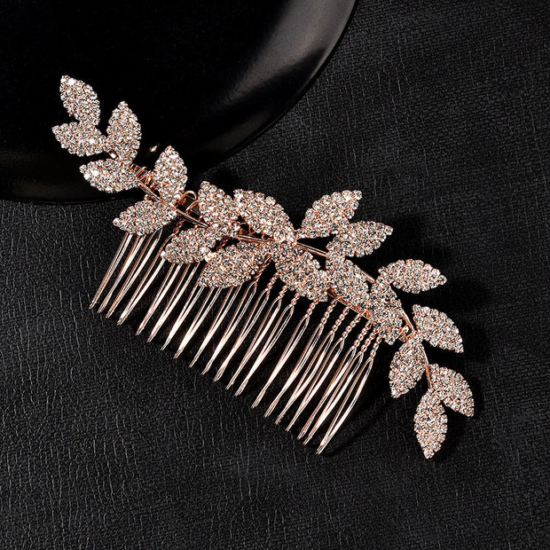 Gold Silver Rhinestone Wedding Hair Combs Clips
