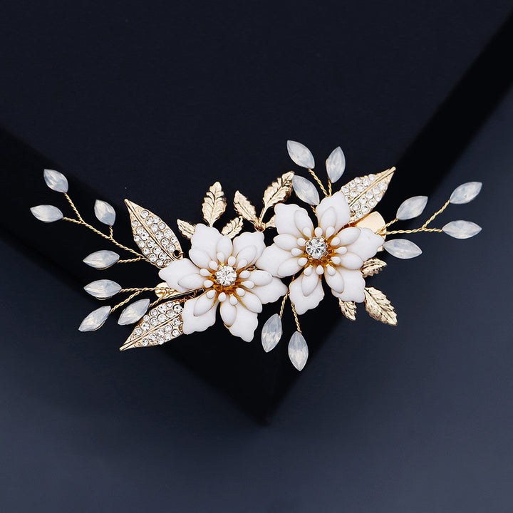 Rhinestone Crystal Flower Bridal Wedding Hair Clips