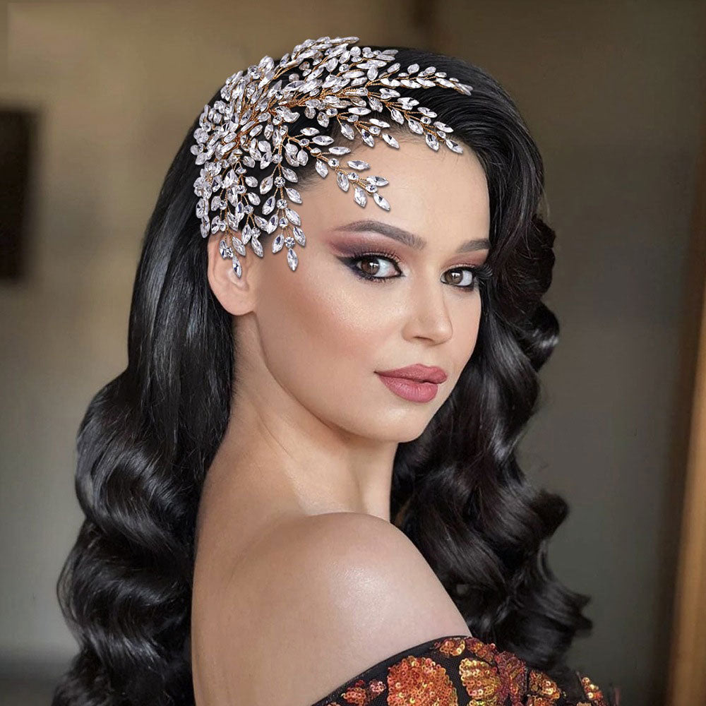 Rhinestone Wedding Bridesmaids Bride Hair Vine Clip Headpieces