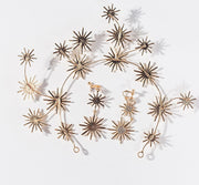 Crystal Beads Star Bridal Hair Vine Pins & Earring