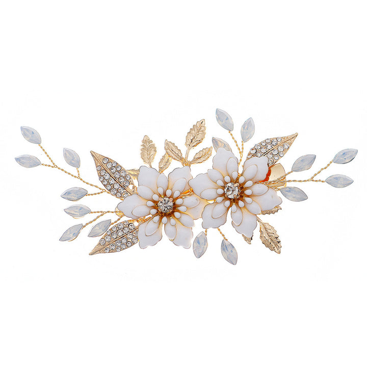 Rhinestone Crystal Flower Bridal Wedding Hair Clips