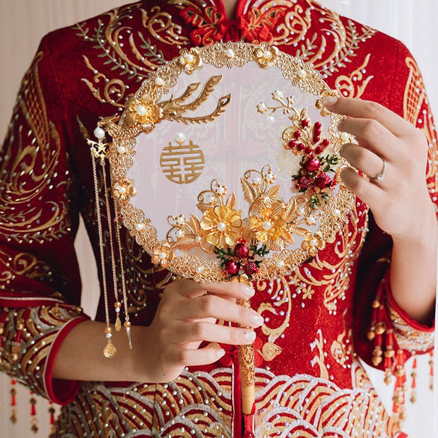Chinese Vintage Bride Handheld Fans