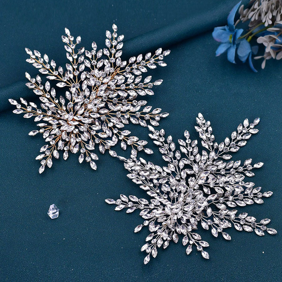 Rhinestone Wedding Bridesmaids Bride Hair Vine Clip Headpieces