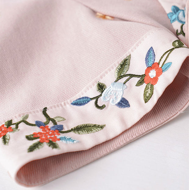 2021 Summer Pink Embroidered Cheongsam Qi Pao Dress