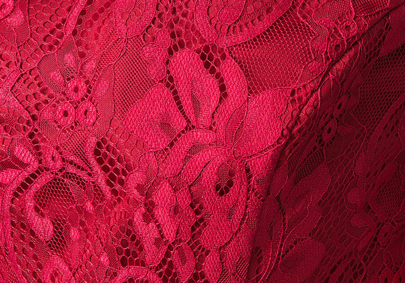 Wine Red Fit & Flare Mid Tea Dress