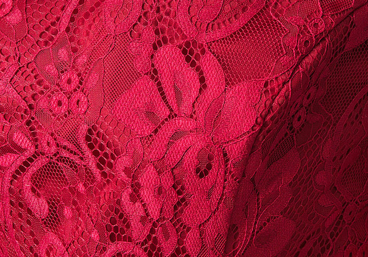 Wine Red Fit & Flare Mid Tea Dress