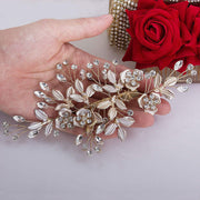 Rhinestone Alloy Flower Bridal Wedding Hair Vine Clip