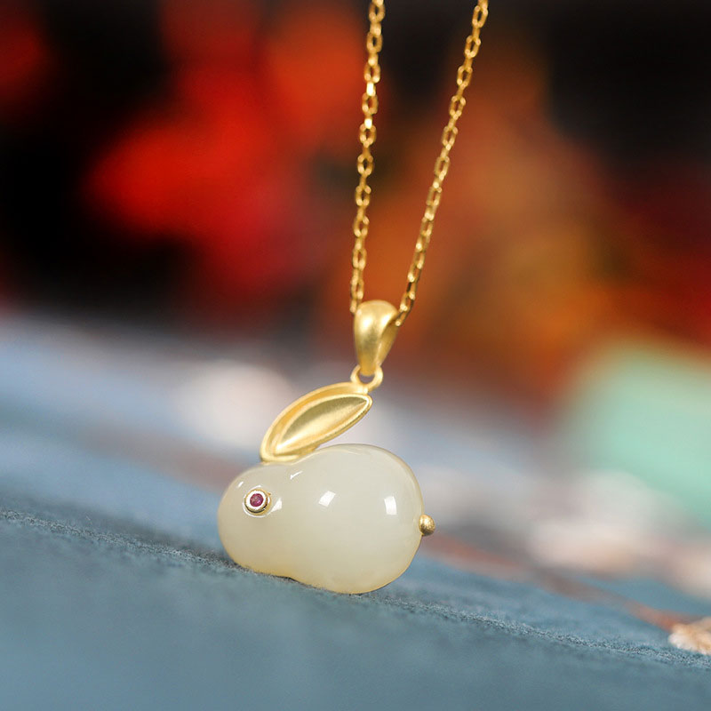 2023 Zodiac Rabbit Pendant Necklace Christmas Birthday Gift