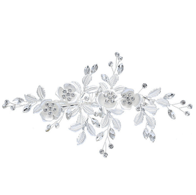 Rhinestone Alloy Flower Bridal Wedding Hair Vine Clip