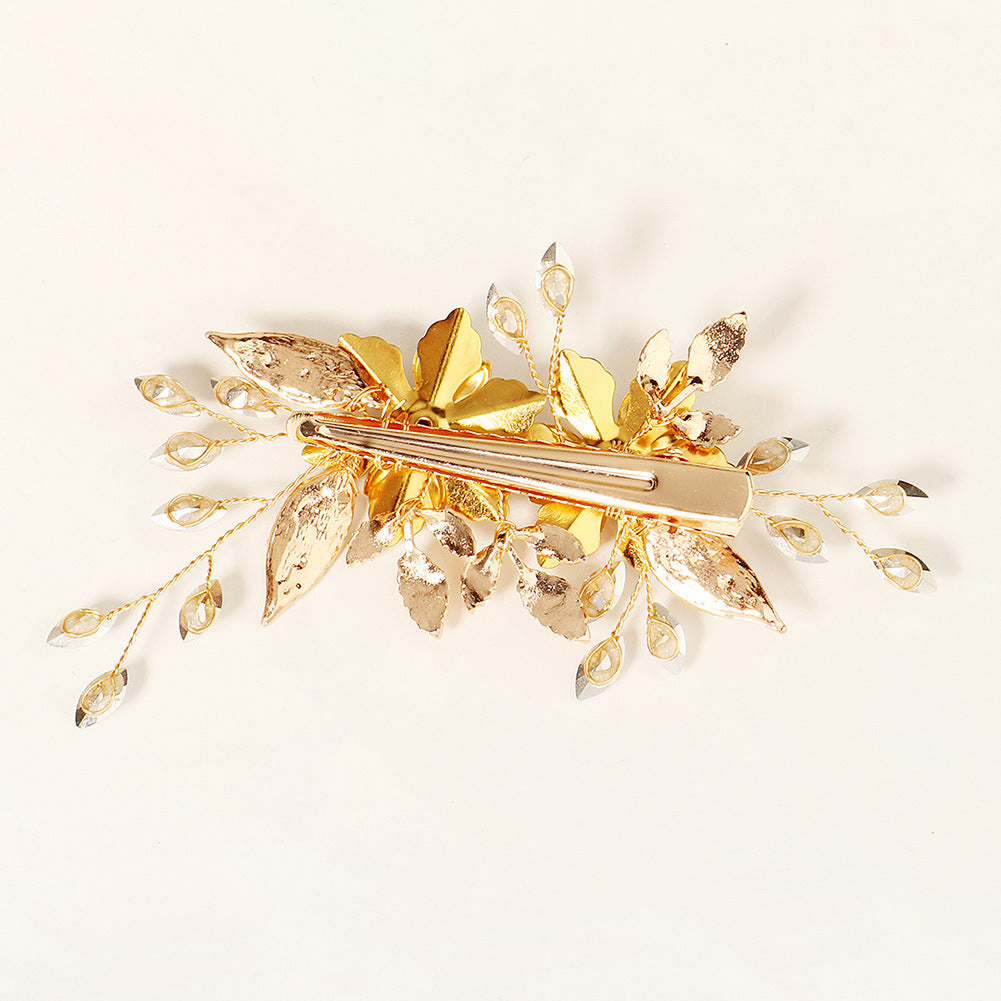 Rhinestone Crystal Flower Bridal Wedding Hair Clips