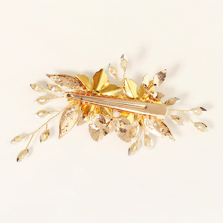 Rhinestone Crystal Flower Bridal Wedding Hair Clips