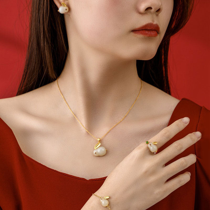 2023 Zodiac Rabbit Pendant Necklace Christmas Birthday Gift