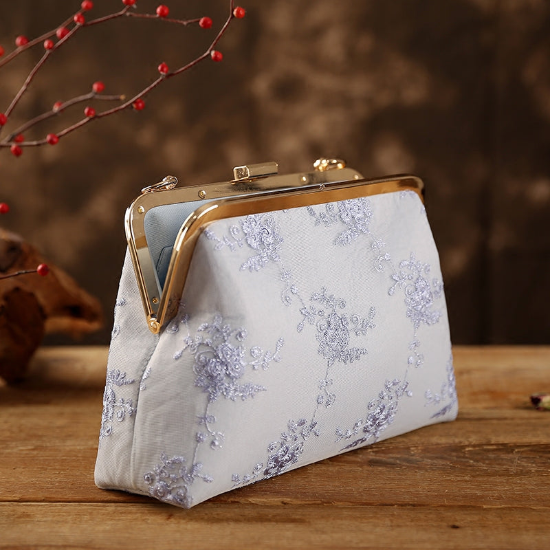 Lace Chain Strap Clutch Purse Party Bag