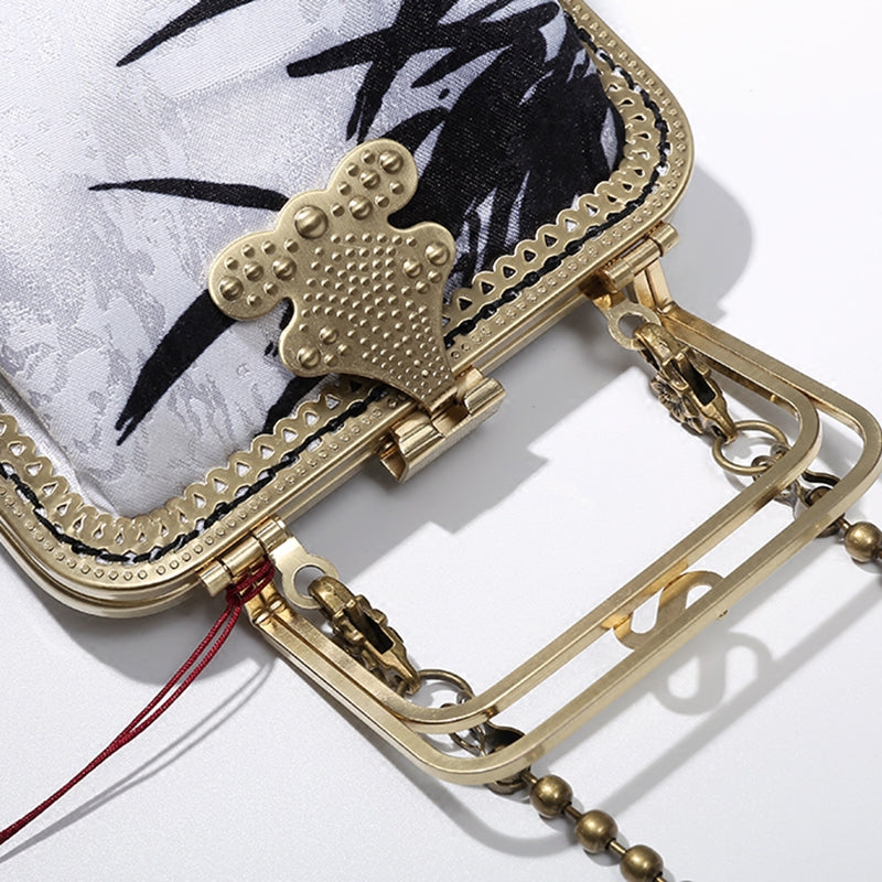 Bamboo Chain Shoulder Cross Top Handle Handbag