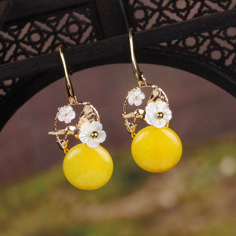 Clip On Dangle Chinese Earrings, Non Pierced Earrings