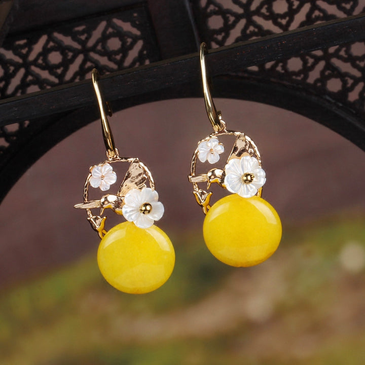 Clip On Dangle Chinese Earrings, Non Pierced Earrings