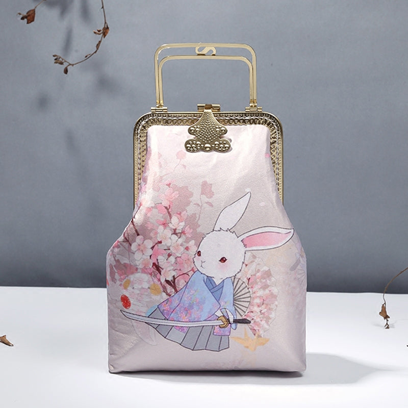 Pink Rabbit Shoulder Cross Top Handle Handbag
