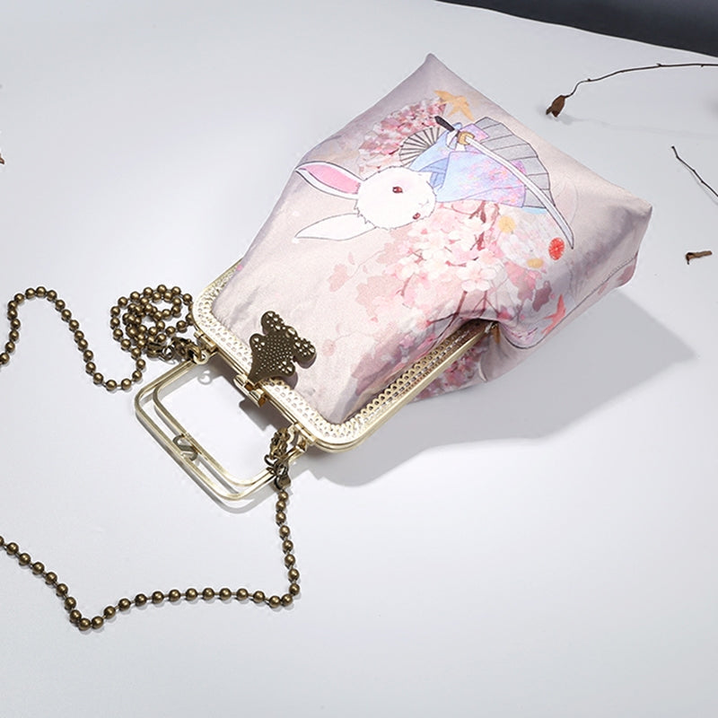 Pink Rabbit Shoulder Cross Top Handle Handbag