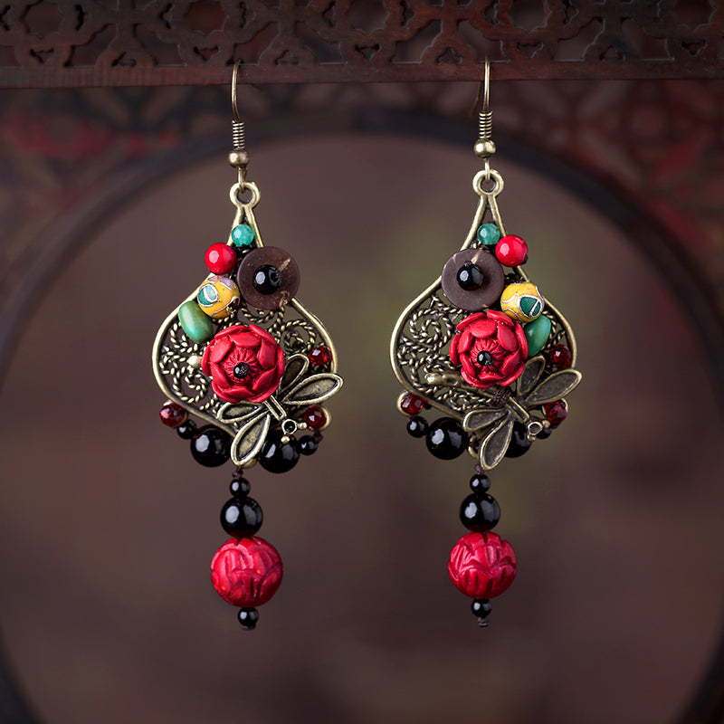  Dragonfly Dangle Drop Alloy Earrings