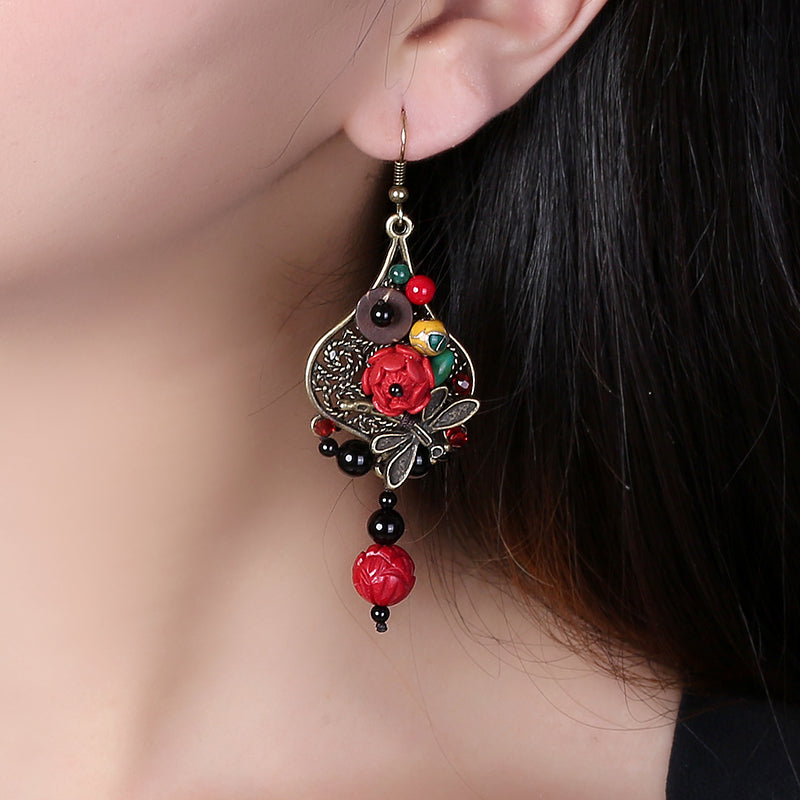  Dragonfly Dangle Drop Alloy Earrings