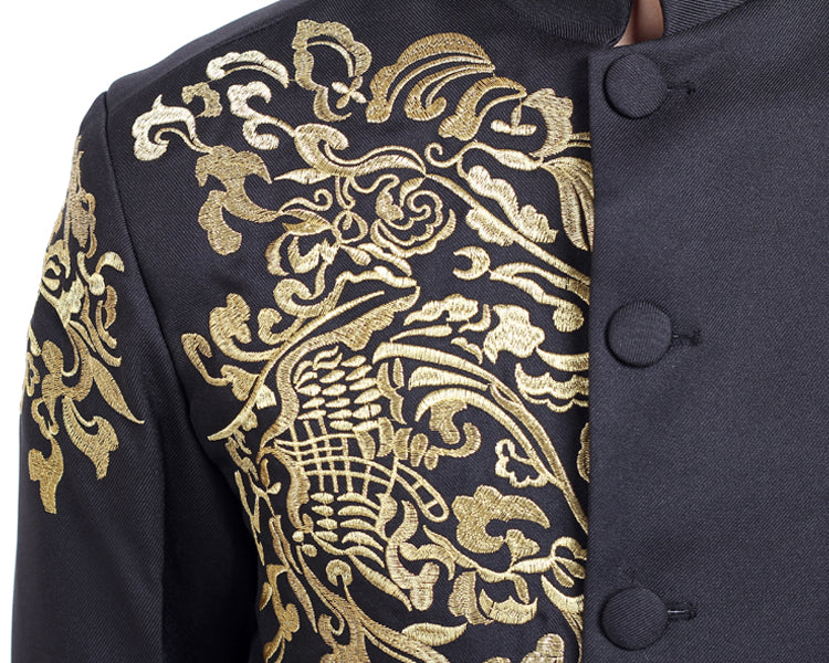 Embroidered Men's Wedding Tang Jacket