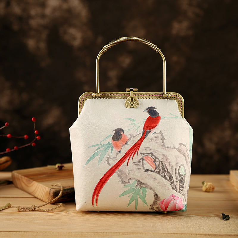 Floral Chain Shoulder Cross Top Handle Hand Bag