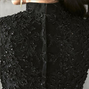 Sunset Black Floor-Length Tulle Qipao / Cheongsam Evening Dress
