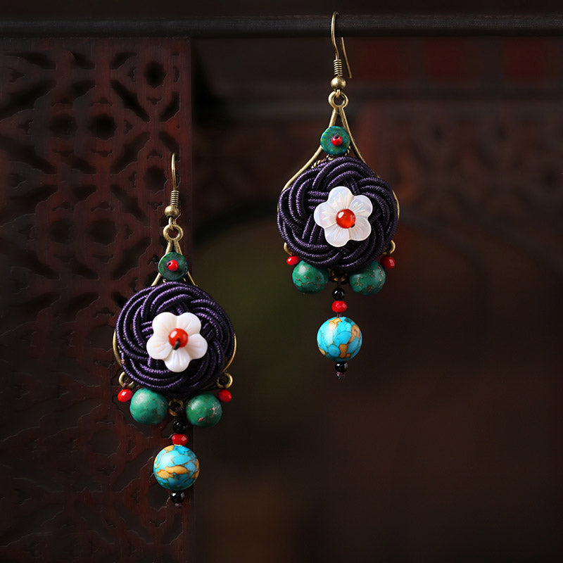 Handmade Knot Drop Dangle Earrings