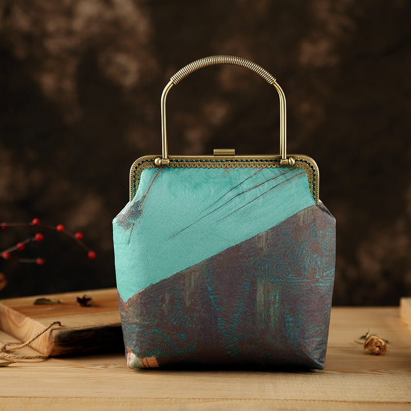 Printed Shoulder Cross Top Handle Hand Bag