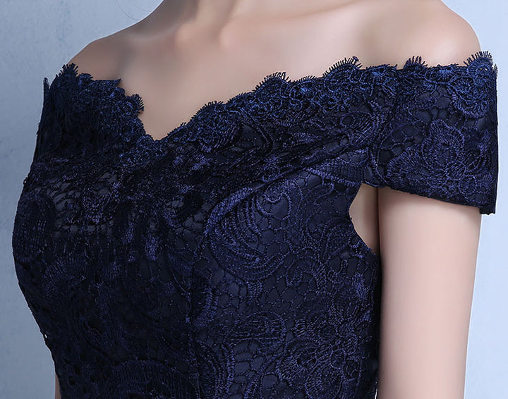 Off Shoulder A-Line Evening Party Dress