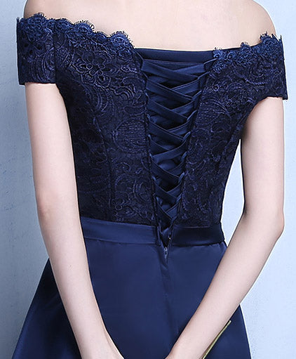 Off Shoulder A-Line Evening Party Dress