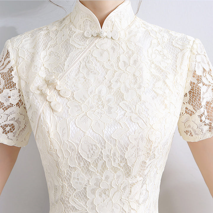 A-Line Lace Bridesmaids Qipao / Cheongsam Party Dress