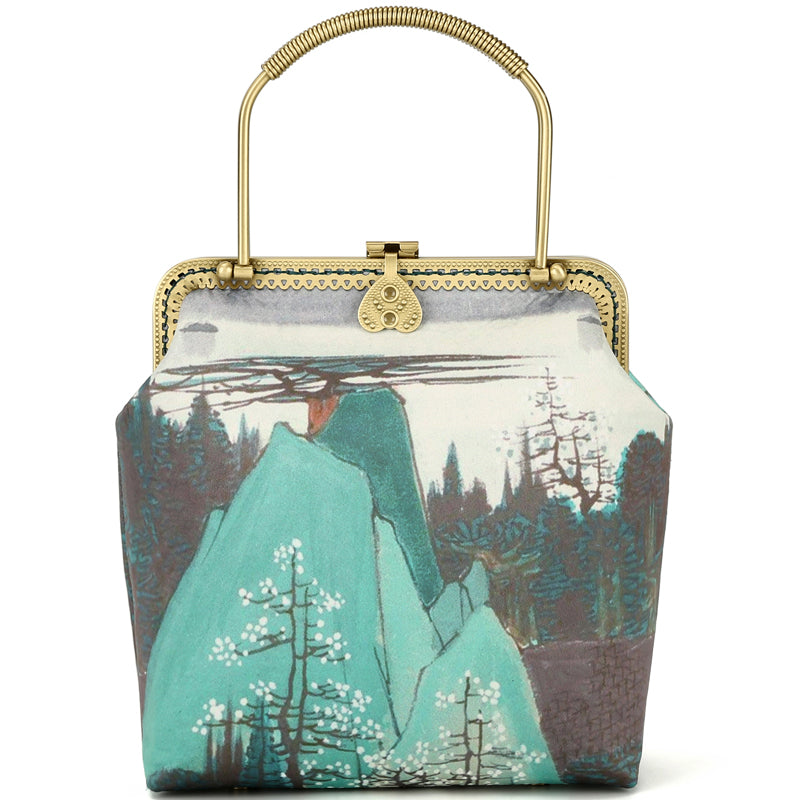 Printed Shoulder Cross Top Handle Hand Bag