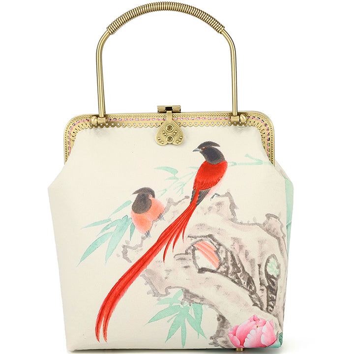 Floral Chain Shoulder Cross Top Handle Hand Bag