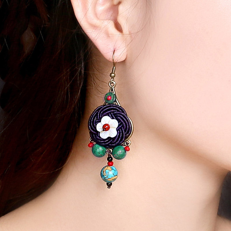 Handmade Knot Drop Dangle Earrings