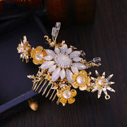 Traditional Dangling Tassel Bridal Pearl Hair Clips & Earrings