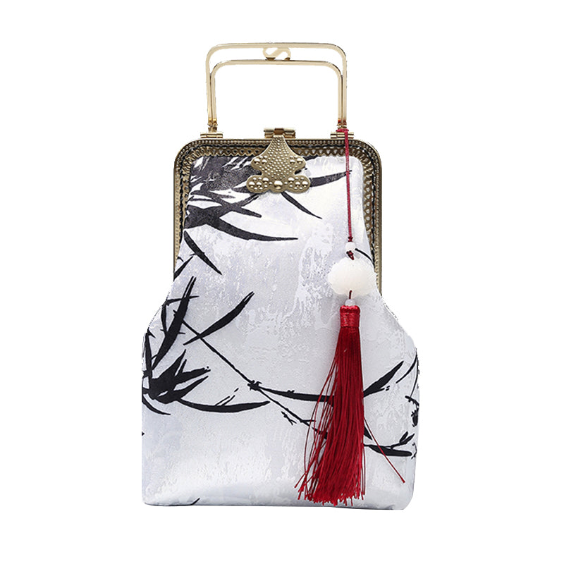 Bamboo Chain Shoulder Cross Top Handle Handbag