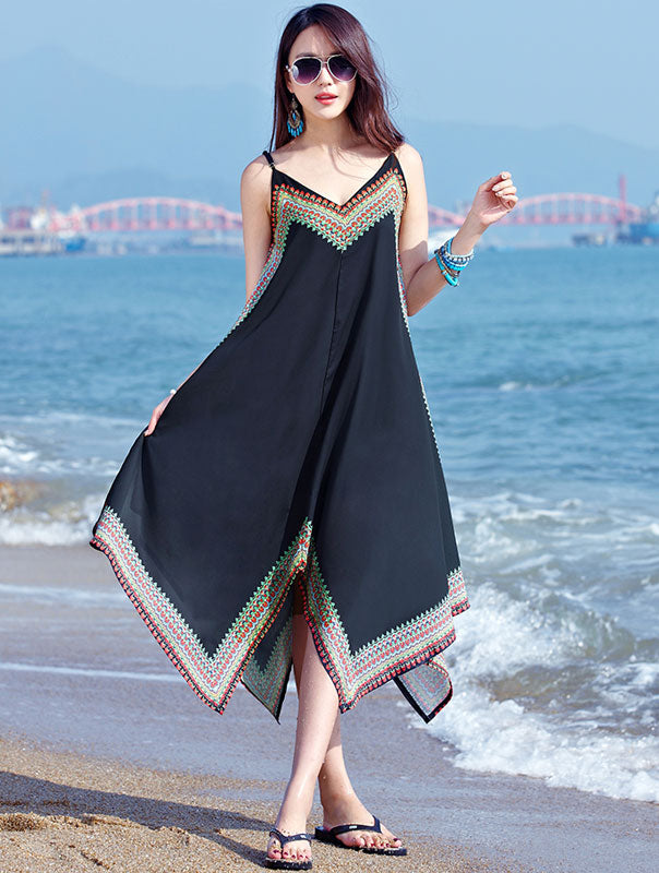 Plus Maxi Beach Dress with High Low Hem