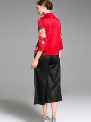 Embroidered Qipao Cheongsam Top Women Jacket