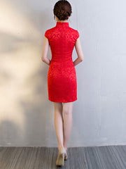Short Sequined Phoenix Qipao / Cheongsam Reception Dress