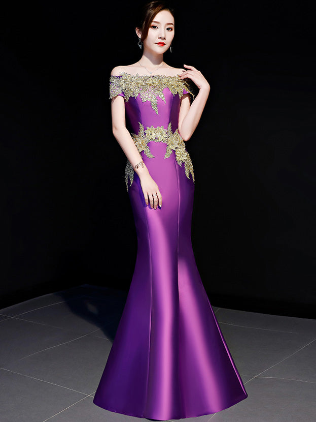 Off Shoulder Mermaid Fishtail Formal Evening Dress